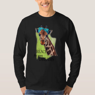 Camiseta Giraffe Alcanza Tu Sueño Chiste Inspirador