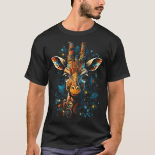Camiseta Giraffe Animal Floral Design