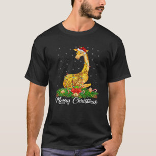 Camiseta Giraffe Animal Lover coincide con Santa Hat Giraff
