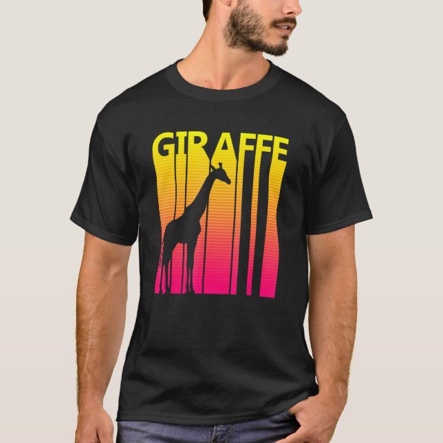 Camiseta Giraffe Animal Retro Costume (Anverso)
