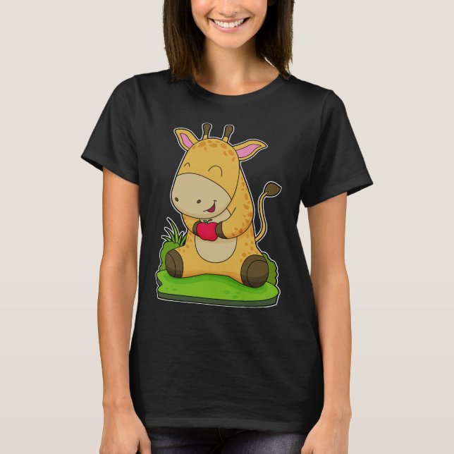 Camiseta Giraffe Apple Fruit (Anverso)