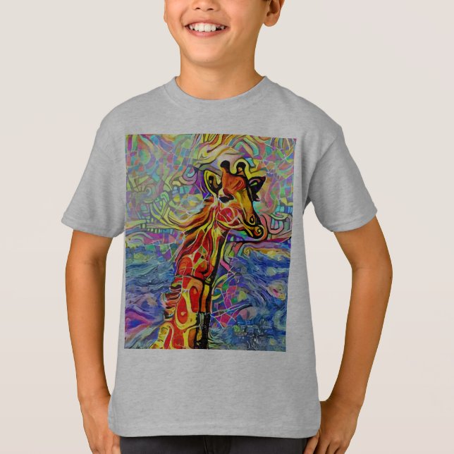 CAMISETA GIRAFFE ART T-SHIRTS TEES CHICOS (Anverso)