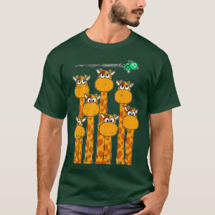 Camiseta Giraffe Bird Animals Cute Wildlife Safari Regalo
