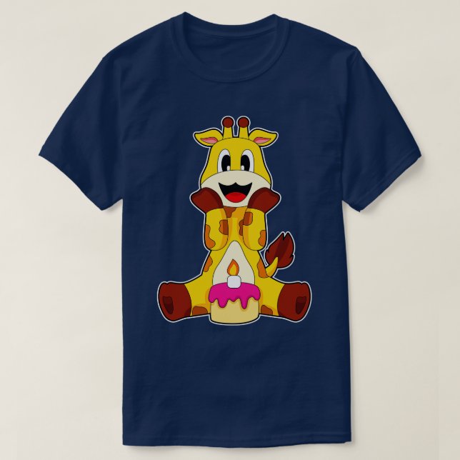 Camiseta Giraffe Birthday Cake (Diseño del anverso)