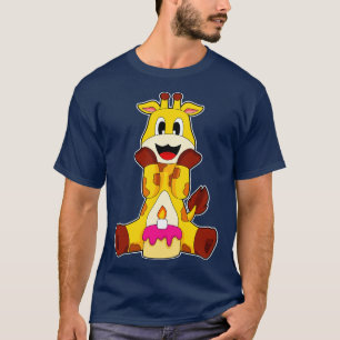 Camiseta Giraffe Birthday Cake