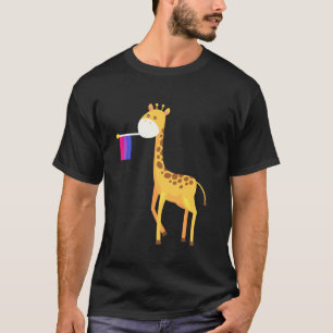 Camiseta Giraffe Bisexual Flag Cute Lgbt Rainbow Gay Pride