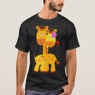 Camiseta Giraffe Boda Aniversario Compromiso clásico T-S