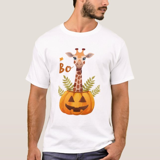 Camiseta Giraffe Boo Halloween Classic T-Shirt_8 (Anverso)