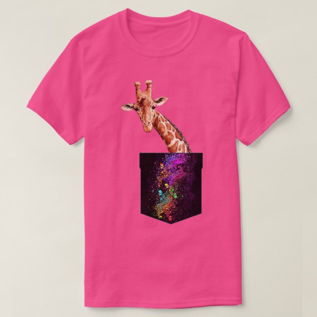 Camiseta Giraffe colorida (Diseño del anverso)