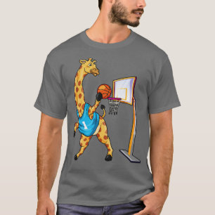 Camiseta Giraffe como jugador de baloncesto con baloncesto