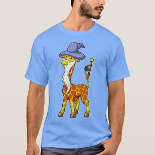 Camiseta Giraffe Como Mago Con Gorra De La Guerra Mágica