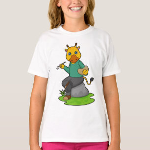 Camiseta Giraffe como pintor con pincel de pintura