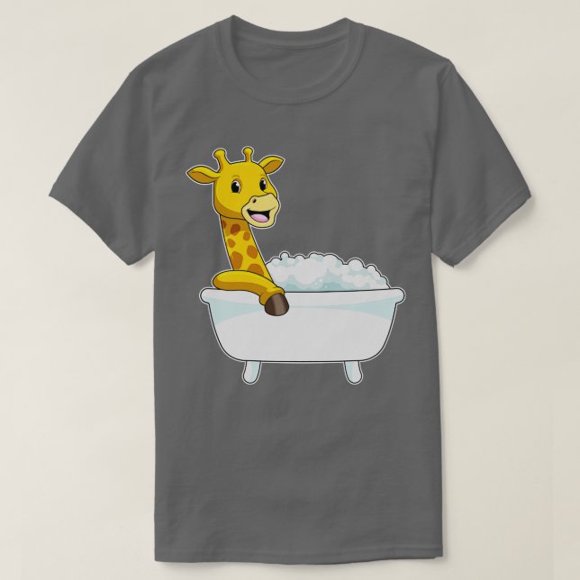 Camiseta Giraffe con bañera con espuma (Diseño del anverso)