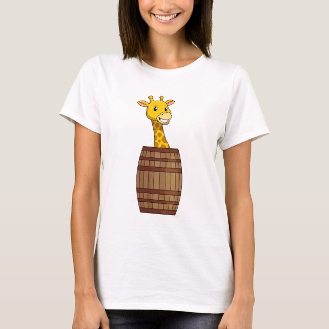 Camiseta Giraffe con barril (Anverso)
