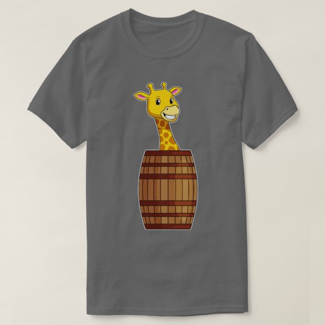 Camiseta Giraffe con barril (Diseño del anverso)