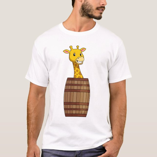 Camiseta Giraffe con barril (Anverso)
