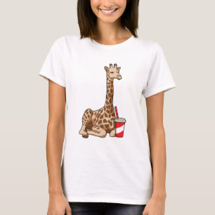 Camiseta Giraffe con bebida