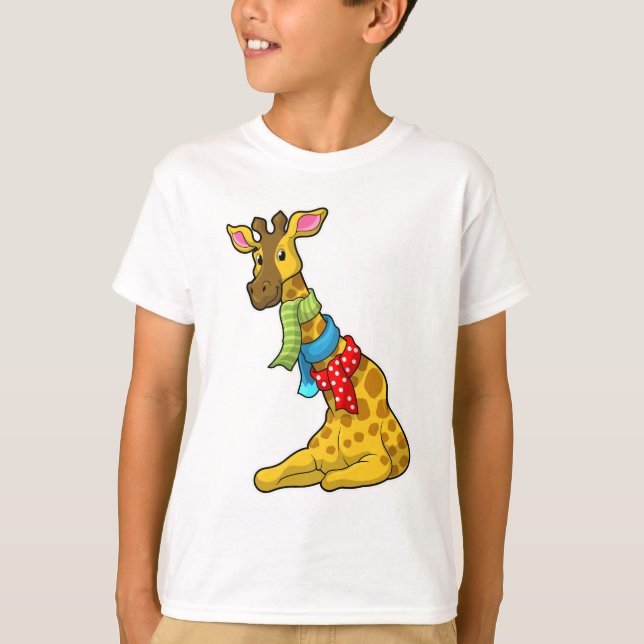 Camiseta Giraffe con bufanda (Anverso)