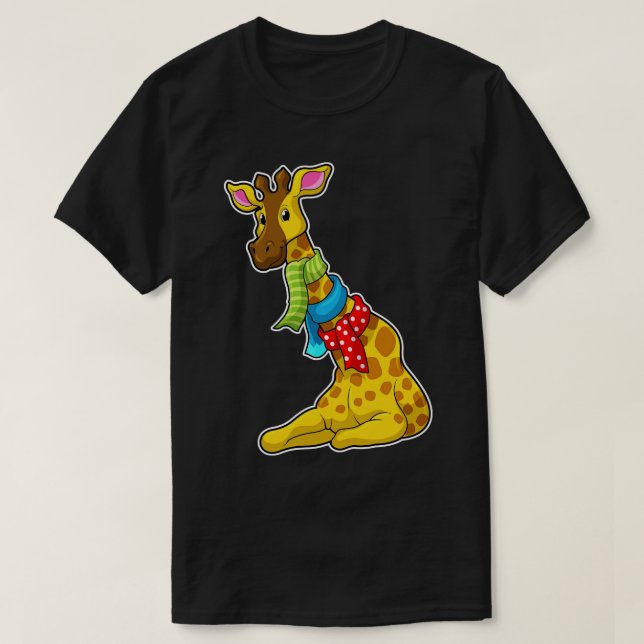 Camiseta Giraffe con bufanda (Diseño del anverso)