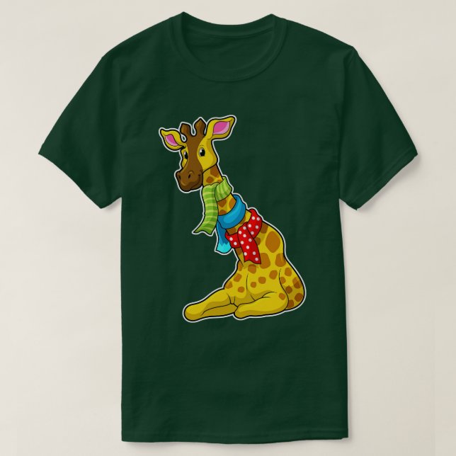 Camiseta Giraffe con bufanda (Diseño del anverso)