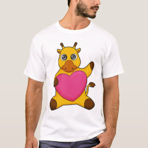 Camiseta Giraffe con corazón