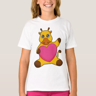 Camiseta Giraffe con corazón