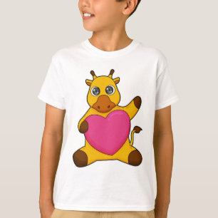Camiseta Giraffe con corazón
