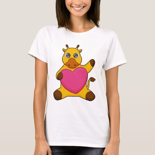 Camiseta Giraffe con corazón (Anverso)