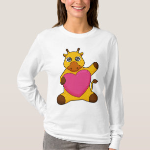 Camiseta Giraffe con corazón