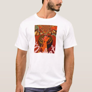 Camiseta Giraffe con dos pinturas de pingüino