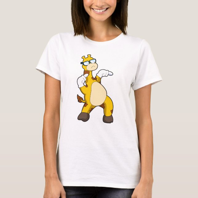 Camiseta Giraffe con gafas de sol (Anverso)