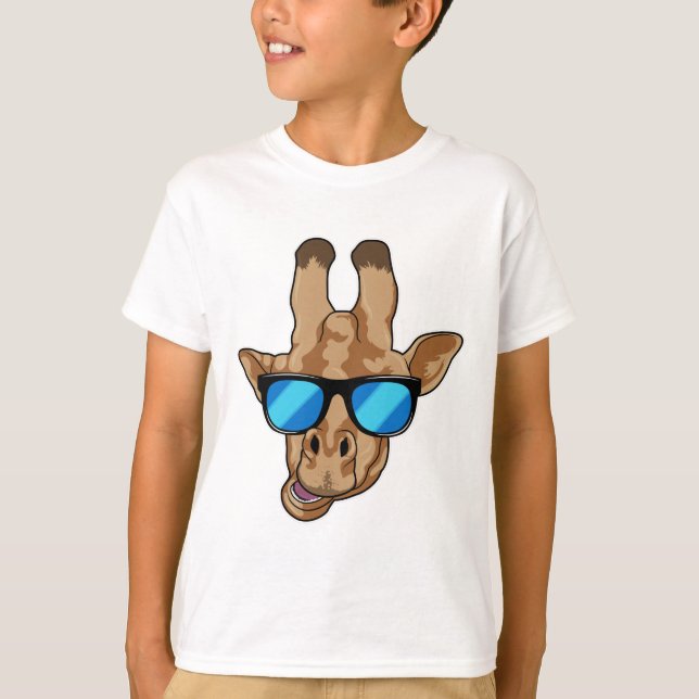 Camiseta Giraffe con gafas de sol (Anverso)