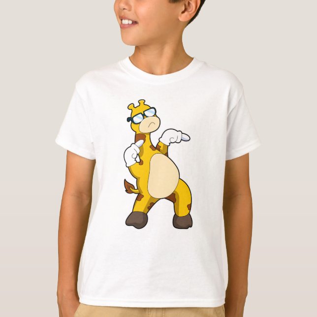 Camiseta Giraffe con gafas de sol (Anverso)