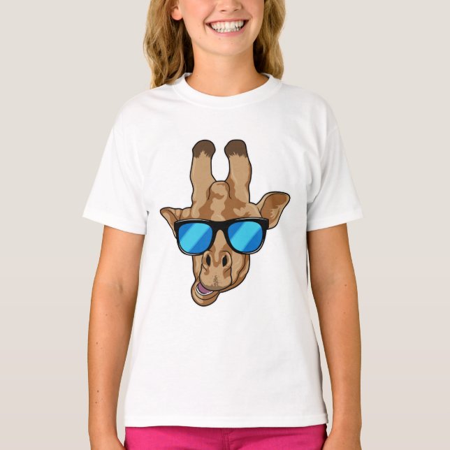 Camiseta Giraffe con gafas de sol (Anverso)