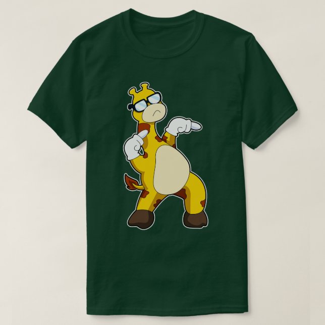 Camiseta Giraffe con gafas de sol 1 (Diseño del anverso)