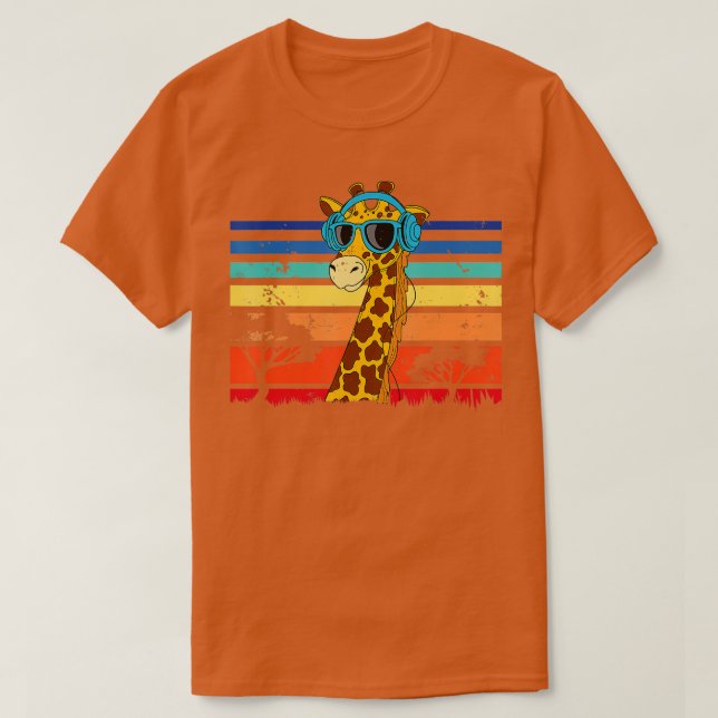 Camiseta Giraffe con gafas de sol Girafa Lover Zoo Animal W (Diseño del anverso)