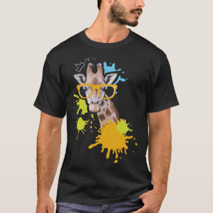 Camiseta Giraffe con gafas y animales en jirafas