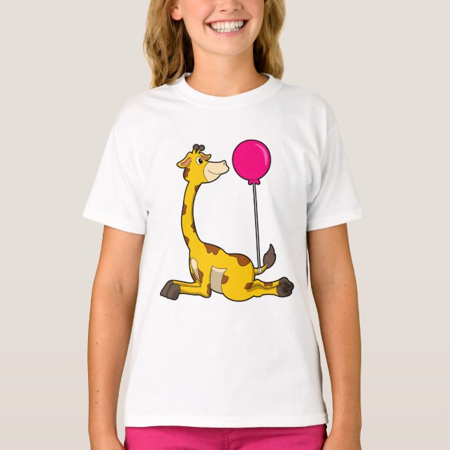 Camiseta Giraffe con globo (Anverso)