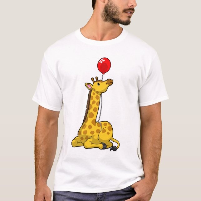 Camiseta Giraffe con globo (Anverso)