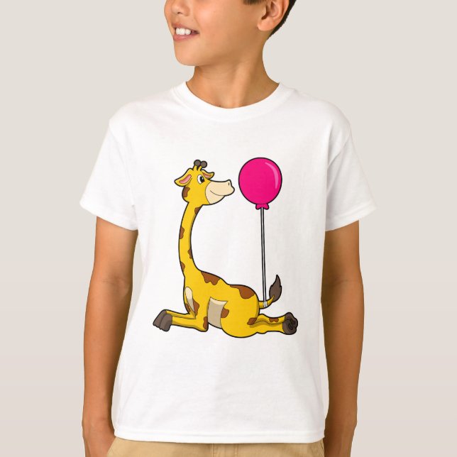 Camiseta Giraffe con globo (Anverso)