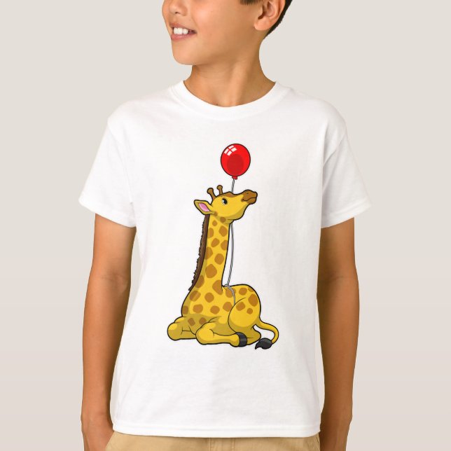 Camiseta Giraffe con globo (Anverso)