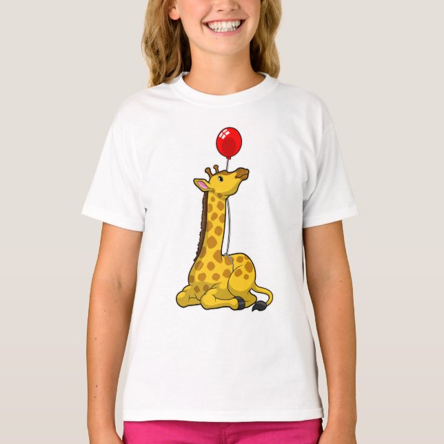 Camiseta Giraffe con globo (Anverso)
