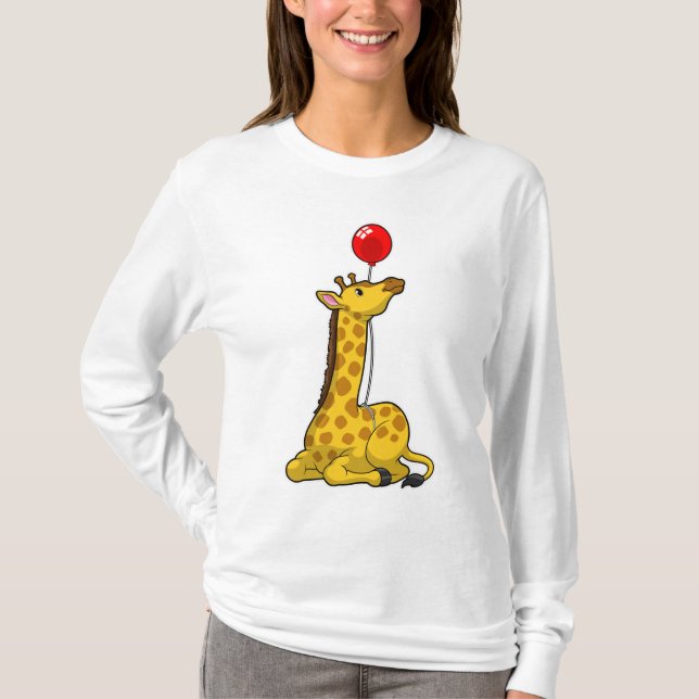 Camiseta Giraffe con globo (Anverso)