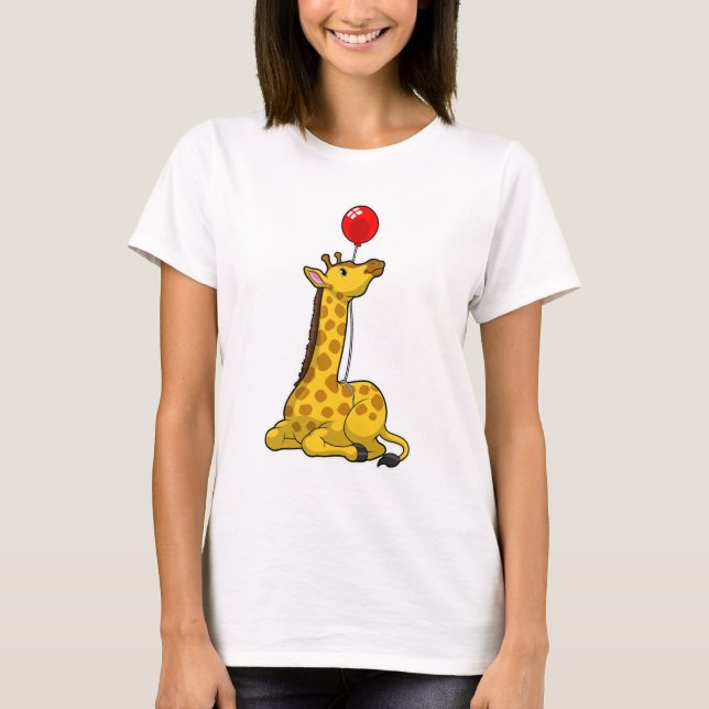 Camiseta Giraffe con globo (Anverso)