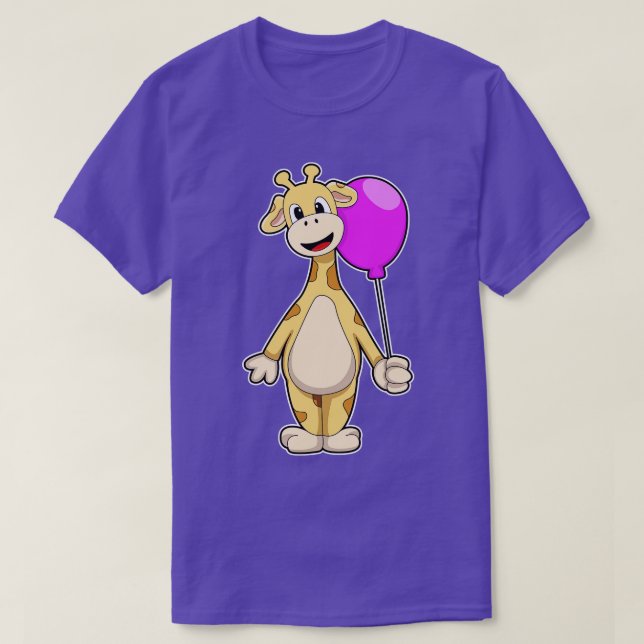 Camiseta Giraffe con globo 2 (Diseño del anverso)