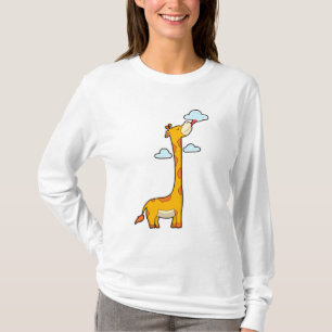 Camiseta Giraffe con nubes