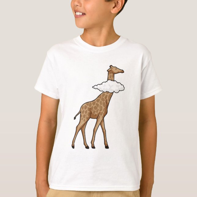 Camiseta Giraffe con nubes (Anverso)