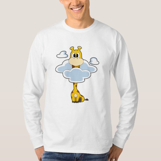 Camiseta Giraffe con nubes (Anverso)