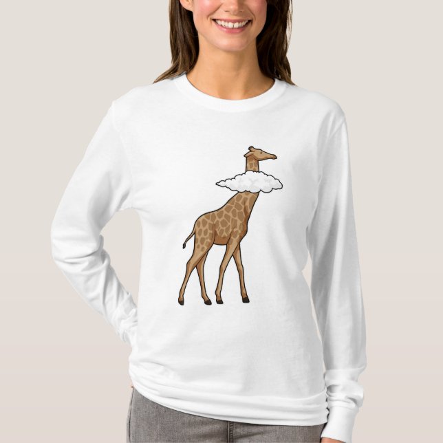Camiseta Giraffe con nubes (Anverso)