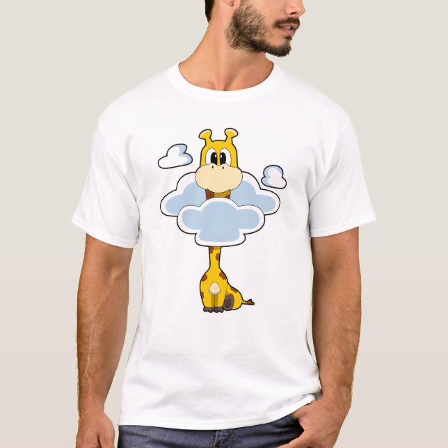 Camiseta Giraffe con nubes (Anverso)